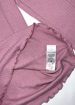 🌈комплект для дівчинки розмір: 140/146  🎀 красивенна кофта-гольф рожевого кольору в рубчик. бренд: g6 фото