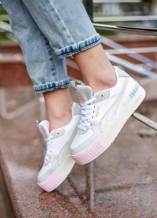 Puma cali sport mix white marshmallow 🆕 женские кроссовки пума 🆕 розовый/белый