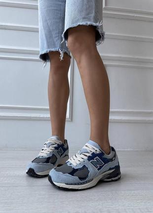 Жіночі кросівки new balance 2002r blue нью беланс синього кольору3 фото