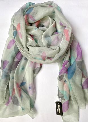 Шарф весняний бірюзовий