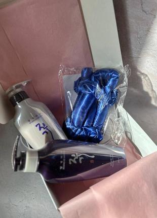 Подарочный набор по уходу за волосами: шампунь,кондиционер и мягкие бигуди
