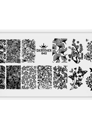 Пластина для стемпинга designer №42 (12*6 см)