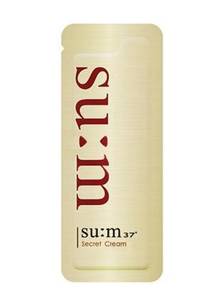 Su:m 37 secret cream  anti-wrinkle anti-aging moisturizers, восстанавливающий интенсивный крем, 1 мл2 фото