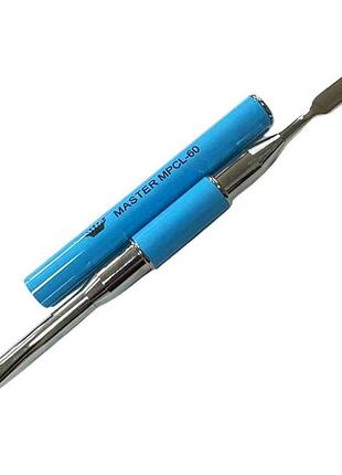 Кисть-шпатель для полигеля master professional mpcl-60, синяя (8 мм)