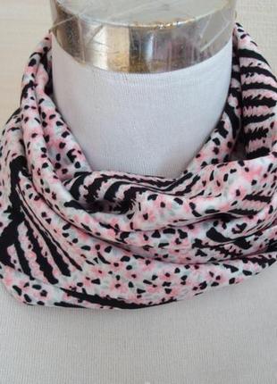 🌹🌹красивый шарф женский двухсторонний черно-розовый 🌹🌹4 фото