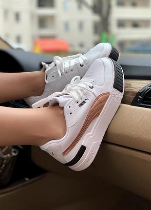 Puma cali gold  🆕 женские кроссовки пума кайли  🆕 белые/золотые