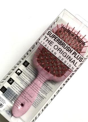 Гребінець для волосся superbrush plus hollow comb (ніжно-рожевий піщаний)