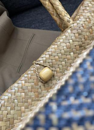 Стильна плетена солом’яна сумка 🌾8 фото