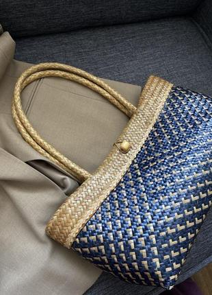 Стильна плетена солом’яна сумка 🌾6 фото