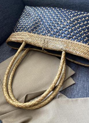 Стильна плетена солом’яна сумка 🌾4 фото