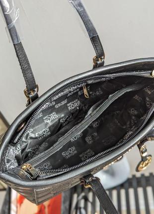 Класична жіноча сумка michael kors shopper велика брендова жіноча сумка майкл корс чорний шкіряний жіночий шопер2 фото