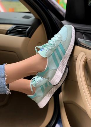 Adidas marathon mint 🆕 женские кроссовки адидас  🆕 бирюзовые / белые