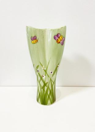 Керамическая ваза "поляна" (25 см)3 фото
