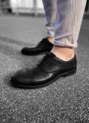 Мужские классические туфли черные кожаные, турция
