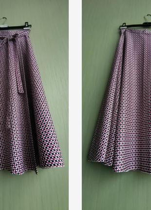Юбка трапеция юбка макси на запах длинная бесшовная юбка на завязках с запахом юбка трикотаж летняя юбка3 фото