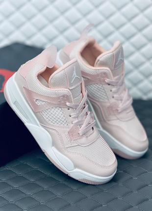 Кросівки весняні nike air retro jordan 4 pink кросовки найк джордан 4