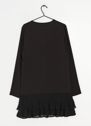 Платье черное с плиссировкой на подоле оригинал бренд - missguided размер s-m7 фото