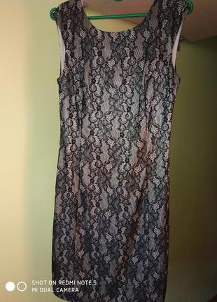 Вечірній сукні-міді з набивним мереживом від senori1 фото