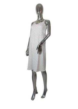 Жіноча нічна сукня сорочка з принтом сонечка ночнушка роксана біла2 фото