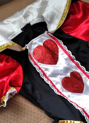 Святкова карнавальна сукня в сердечки, костюм сонечко бедрик карткова королева4 фото