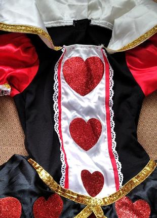 Святкова карнавальна сукня в сердечки, костюм сонечко бедрик карткова королева2 фото