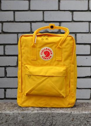 Рюкзак городской fjallraven kanken yellow classic портфель канкен1 фото