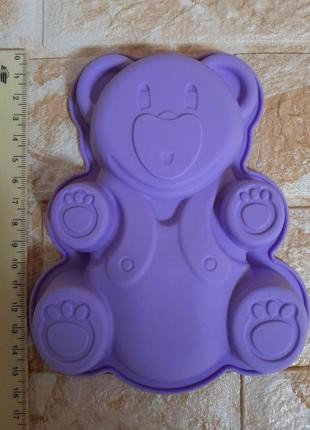 Медведь валера/силиконовая форма для выпечки желейный валерка/мишка барни, 16,5/13,5см3 фото
