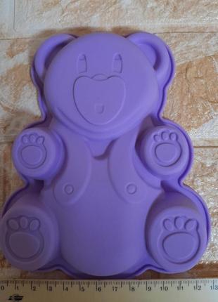 Медведь валера/силиконовая форма для выпечки желейный валерка/мишка барни, 16,5/13,5см2 фото