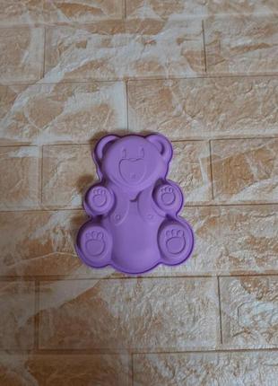 Медведь валера/силиконовая форма для выпечки желейный валерка/мишка барни, 16,5/13,5см6 фото