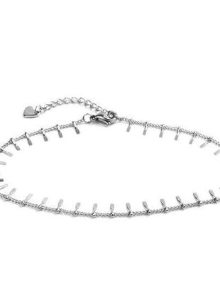 Браслет на ногу finding ланцюжок з скріпками сталистий нержавіюча сталь 23 см