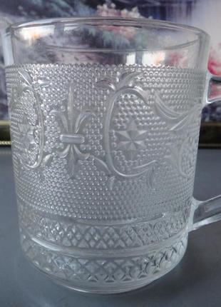 Кружка скляна з візерунком лілія, скло, 250мл1 фото