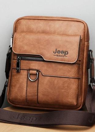 Небольшая мужская сумка планшетка jeep полевая | качественная городская сумка для документов барсетка2 фото