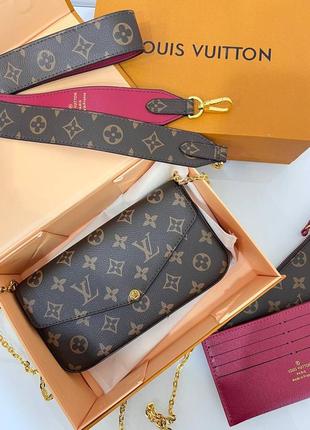 Женская сумка в стиле louis vuitton felicie с полной брендовой упаковкой.