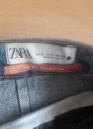 Джинсовая юбка zara. в идеале.  разрез сзади, 48 см. длина изделия 88 см, полуобхват талии35 см.2 фото