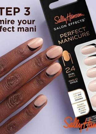 Набор из 24 миндалевидных накладных ногтей sally hansen9 фото