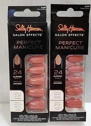 Набор из 24 миндалевидных накладных ногтей sally hansen3 фото