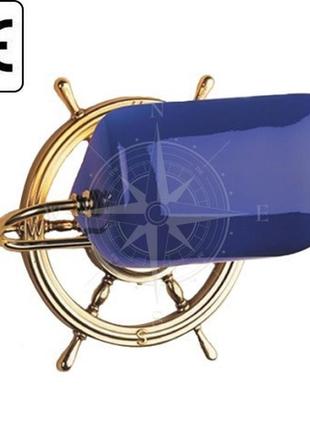Настенная бра светильник port camargue латунь синее стекло е27 220 в 100 вт foresti & suardi