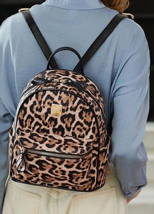 Детский леопардовый рюкзак люкс качество. мини рюкзачок для девочек тигровый2 фото