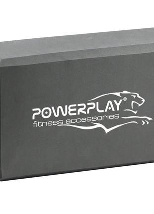 Блоки для йоги 2 шт. powerplay 4006 yoga brick eva сірі (пара)