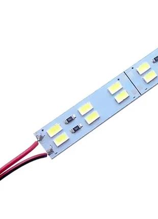 Світлодіодна лінійка brt 5730-144 led w 2-pin 6500k, 12в, ip20 білий зі скотчем