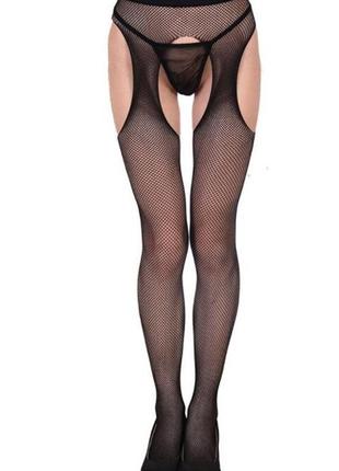 Колготы с вырезами в сеточку чулки размер универсал