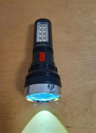 Світлодіодний акумуляторний ліхтарик з бічним світлом yj-227.