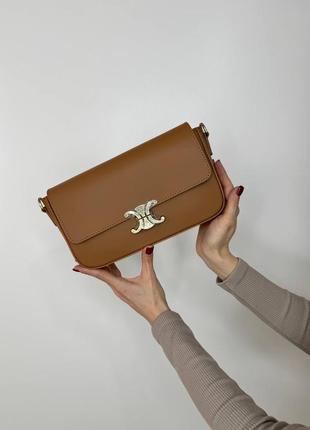 Жіноча шкіряна сумка під бренд в рудому кольорі2 фото