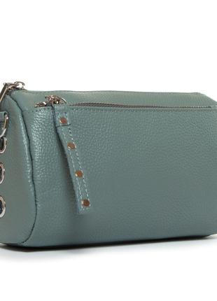 Клатч женский кожаный сумочка маленькая боченок alex rai bm 88083 blue