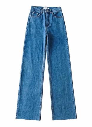 Штани джинси ретро прямі на завищеній талії3 фото