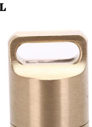 Капсула-таблетниця брелок контейнер схованок герметичний водонепроникний латунна...