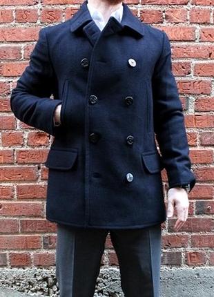 Шерстяной бушлат /пальто j crew dock peacoat with thinsulate