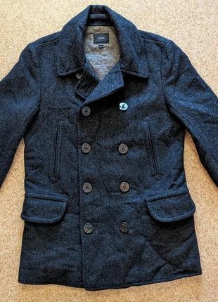 Шерстяной бушлат /пальто j crew dock peacoat with thinsulate2 фото