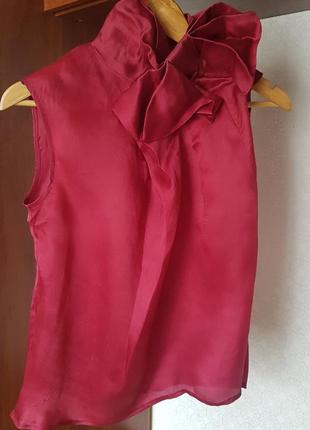 Блуза топ из шёлка органзы , полупрозрачный шёлк чесуча2 фото
