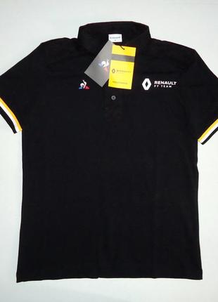 Мотофутболка  le coq sportif renault f1 fanwear polo black (m) новая